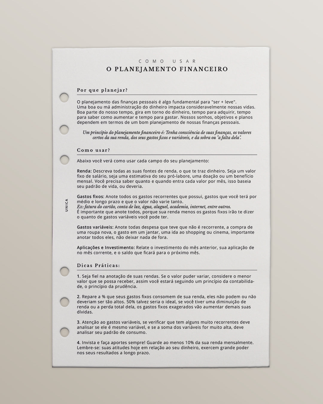 Planner financeiro