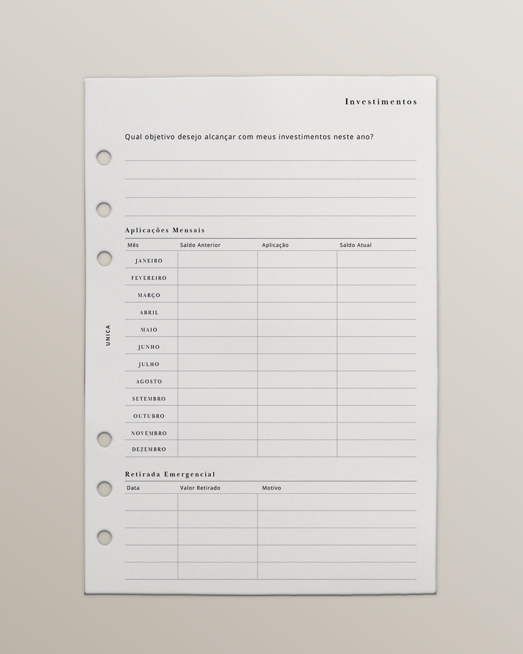 Planner financeiro
