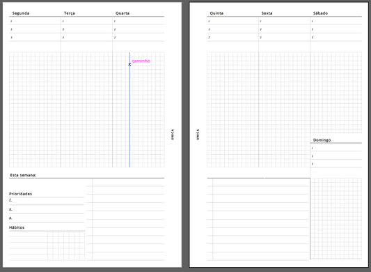 Semanal Grid em Colunas
