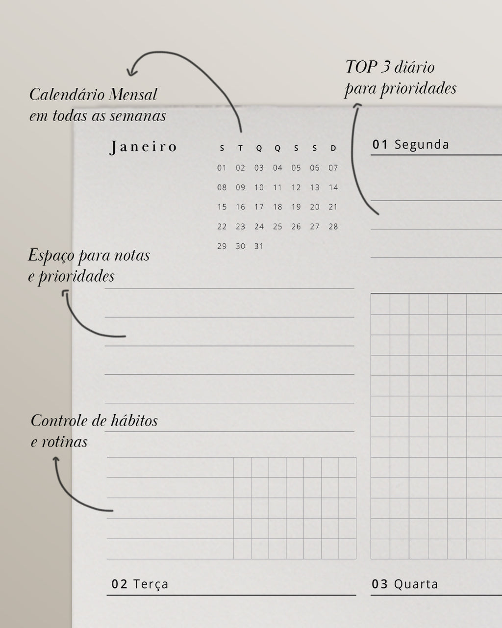 2026 | Semanal Vertical + Mensal Datado