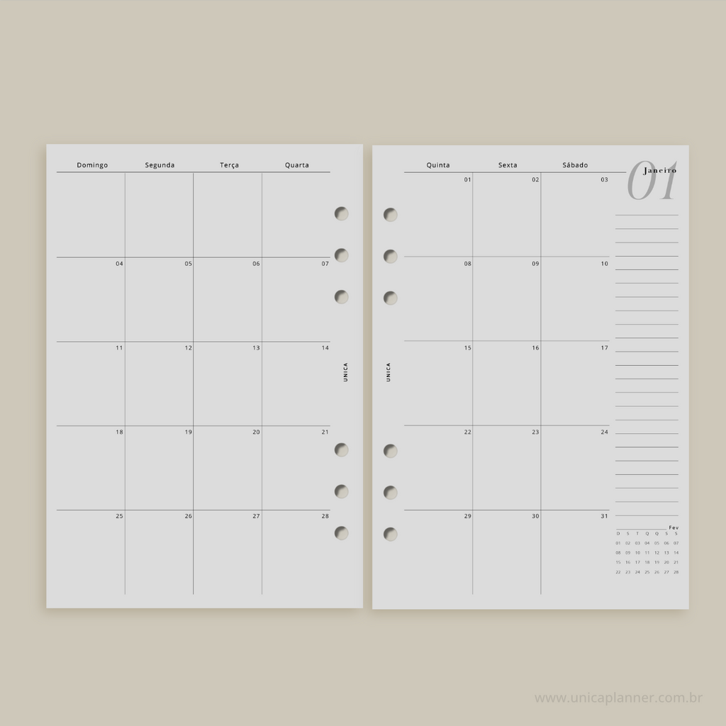 2026 | Semanal Vertical + Mensal Datado