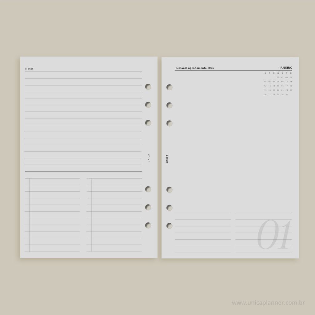 2026 | Visão Mensal + Semanal Agendamento