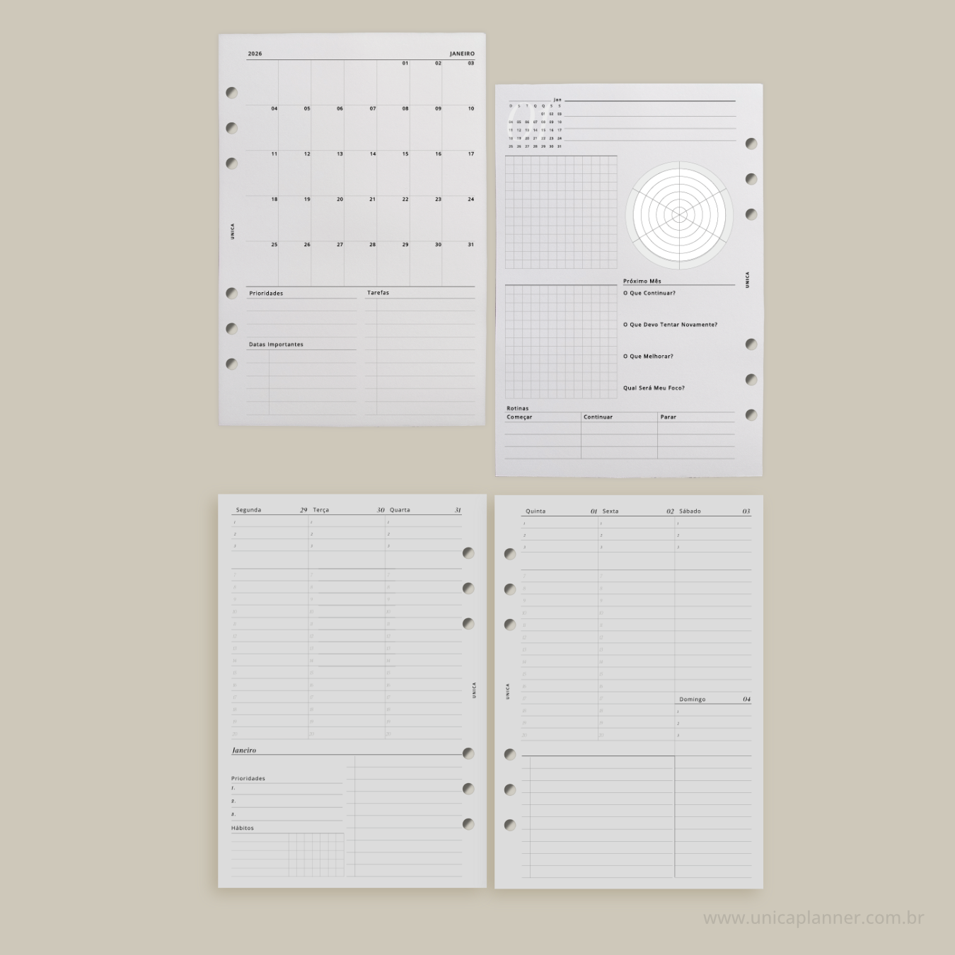 2026 | Visão Mensal + Semanal Agendamento
