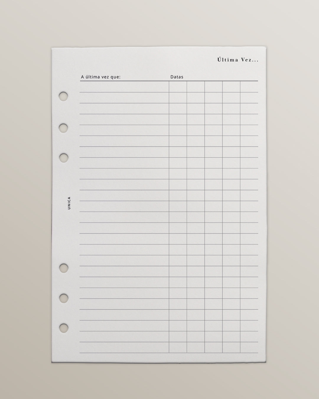 A Última vez que..