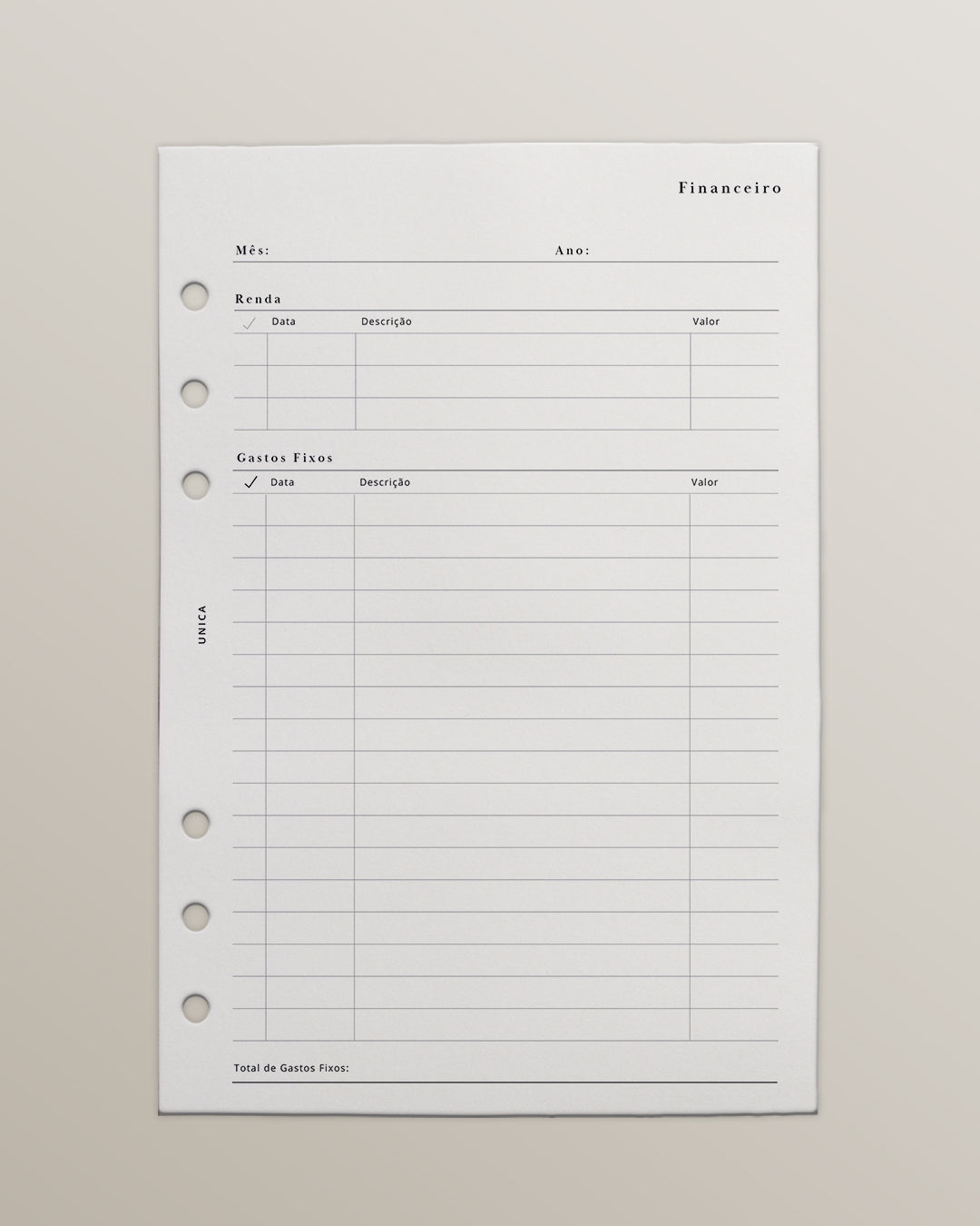 Planner financeiro