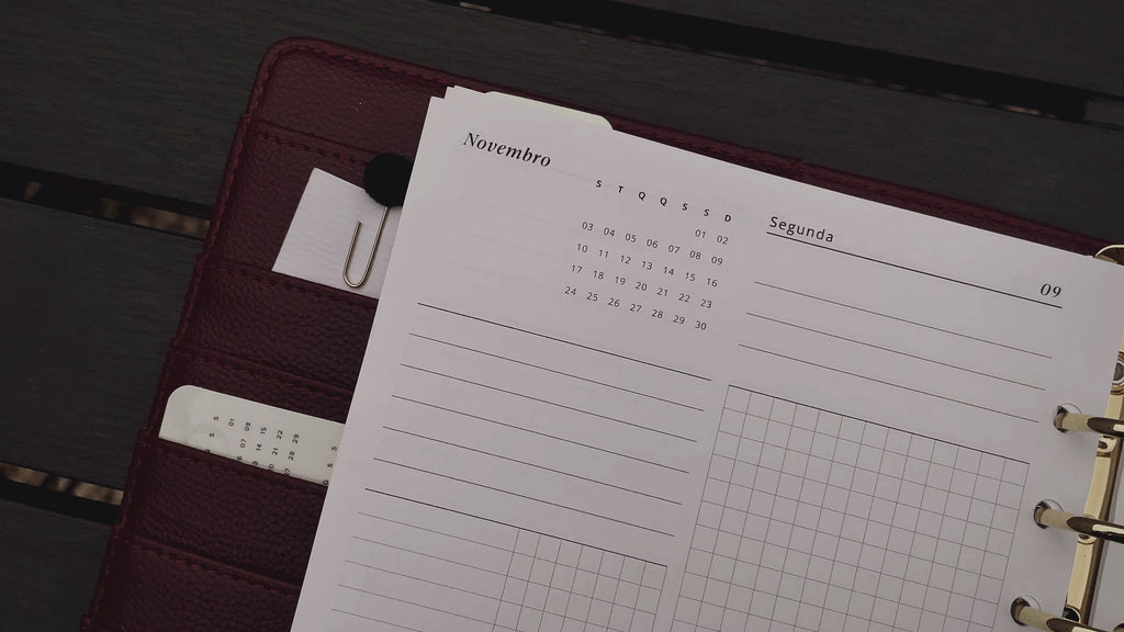 Planner 2026 com Case e Acessórios