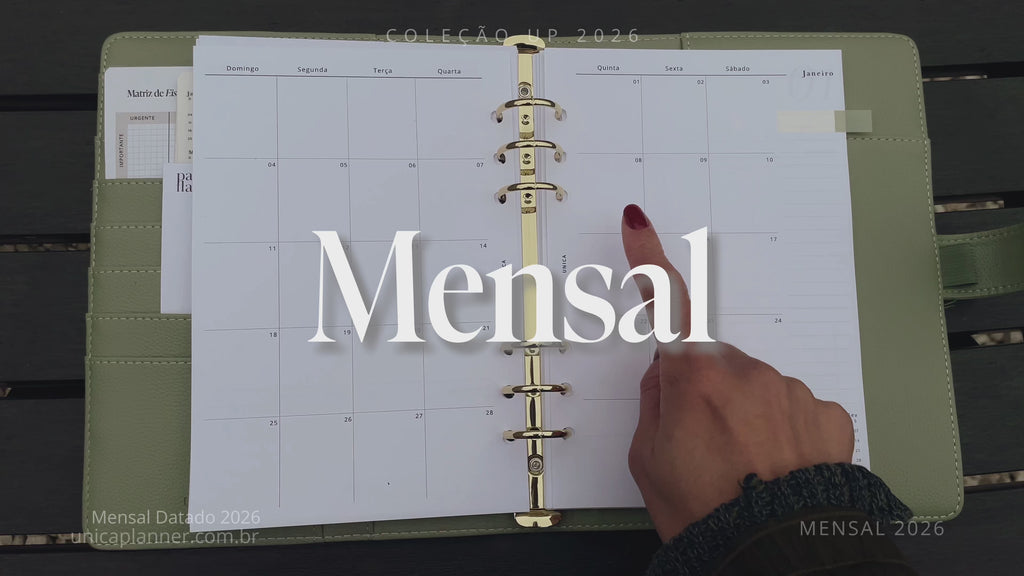 Planner 2026 com Case e Acessórios