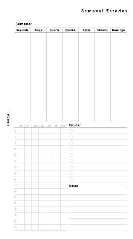Semanal para Estudos